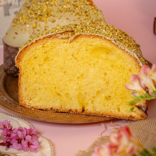 Colomba Pistacchio con spalmabile in Sac a Poche | ilmondodipagi